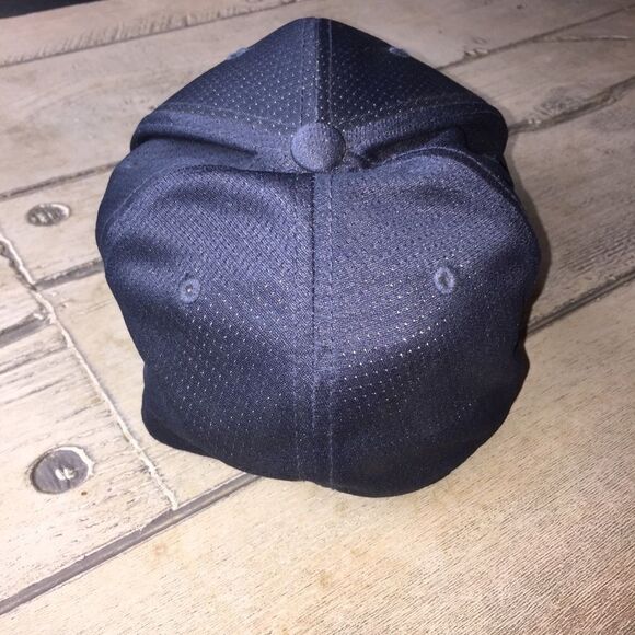 John Deere Navy Blue Memory Fit Hat Baseball Cap Farmer Farm County Fair - Picture 2 of 5